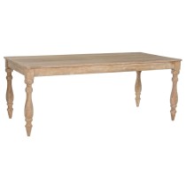 Table de Salle à Manger Home ESPRIT Blanc bois de teck 195 X 97 X 77 cm