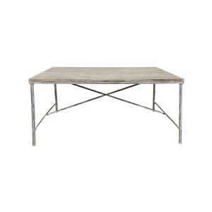 Dining Table Home ESPRIT White Iron Mango wood 160 X 90 X 80 cm