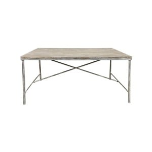 Table de Salle à Manger Home ESPRIT Blanc Fer Bois de manguier 160 X 90 X 80 cm