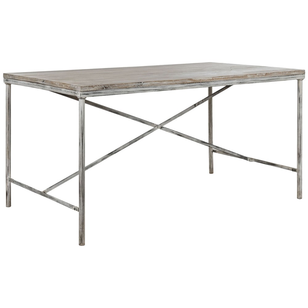 Table de Salle à Manger Home ESPRIT Blanc Fer Bois de manguier 160 X 90 X 80 cm