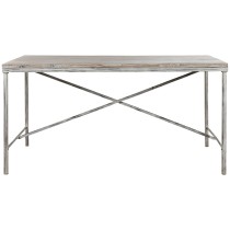 Table de Salle à Manger Home ESPRIT Blanc Fer Bois de manguier 160 X 90 X 80 cm