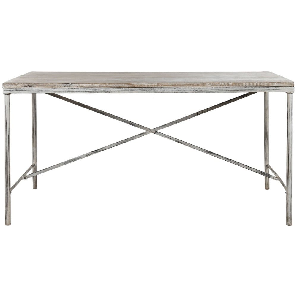 Table de Salle à Manger Home ESPRIT Blanc Fer Bois de manguier 160 X 90 X 80 cm