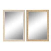 Wall mirror Home ESPRIT Brown Natural Scandi 93,5 X 2,5 X 134 cm (2 Units)