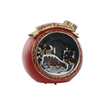 Christmas bauble Home ESPRIT Red Golden Musical 26,5 X 24 X 27 cm