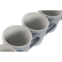 4 Piece Mug Set Home ESPRIT Blue Stoneware 340 ml 13 x 9,5 x 9,2 cm Mandala