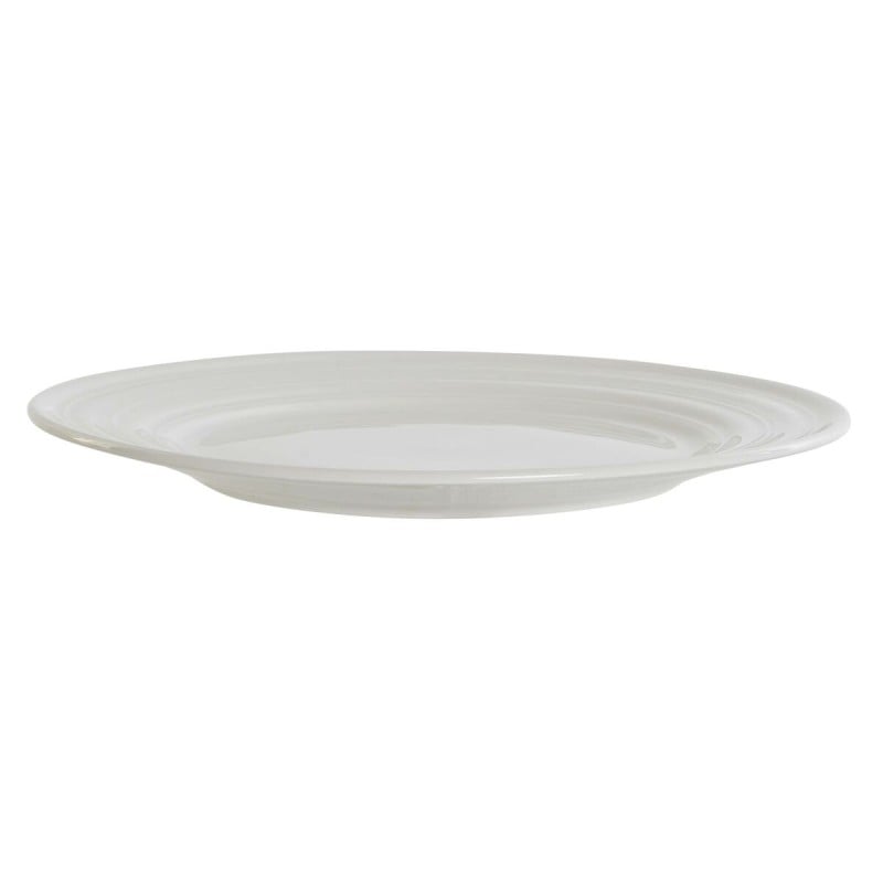 Assiette plate DKD Home Decor Blanc Porcelaine 27 x 27 x 2 cm