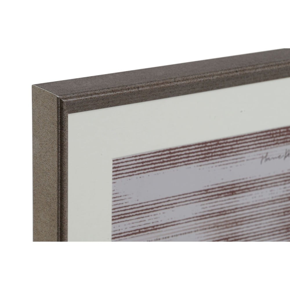 Photo frame Home ESPRIT Brown Natural Crystal polystyrene Urban 34 x 3 x 34 cm (2 Units)