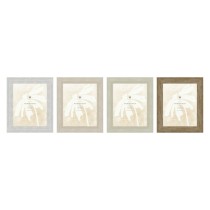 Fotorahmen Home ESPRIT Weiß Beige Kristall polystyrol Marmor Skandinavisch 26 x 2 x 31 cm (4 Stück)