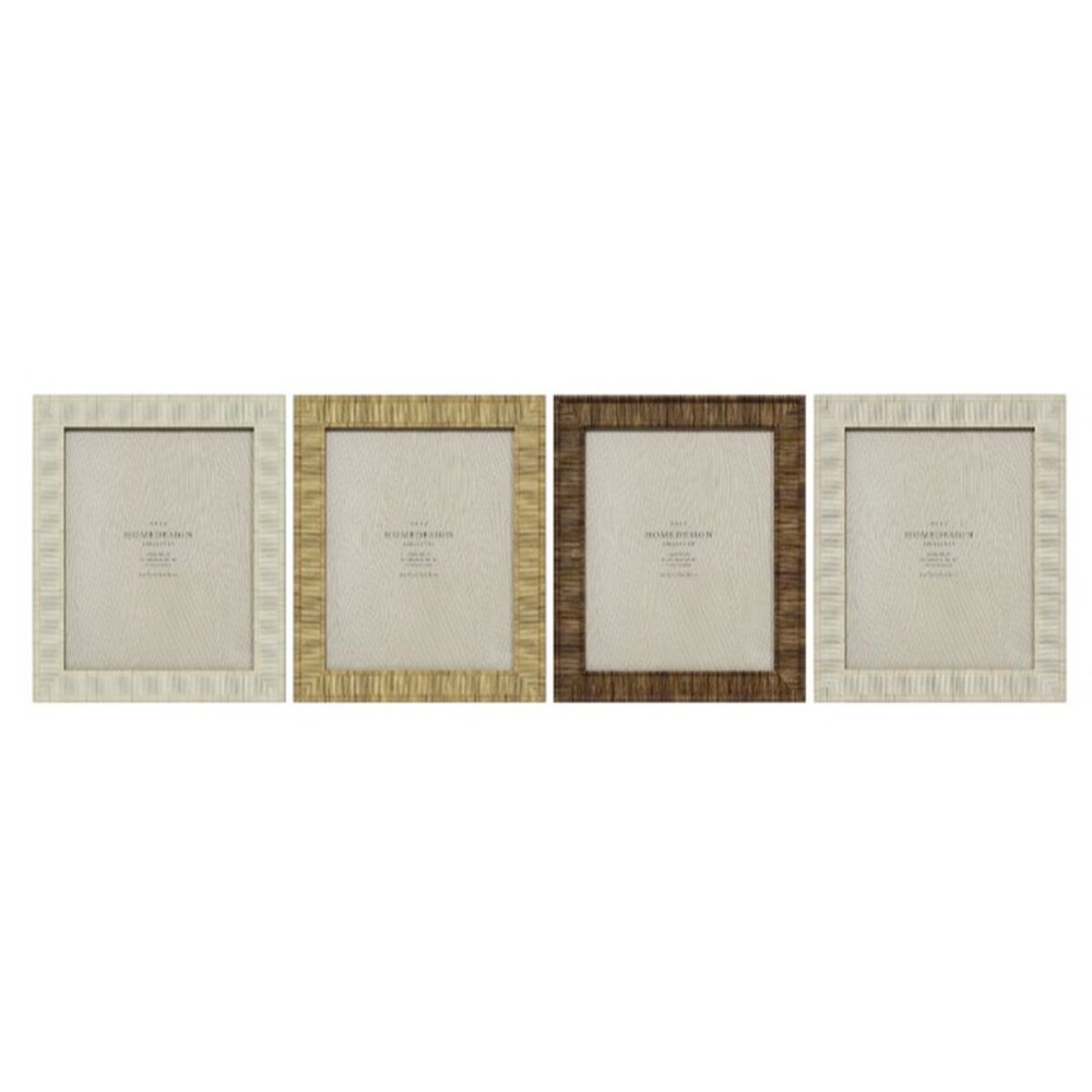 Fotorahmen Home ESPRIT Beige natürlich Kristall polystyrol Skandinavisch 25,5 X 2 X 30,5 cm (4 Stück)