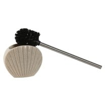 Toilet Brush Home ESPRIT Grey Cream Resin Stainless steel 13,5 X 10 X 37 cm (2 Units)