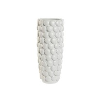 Vase Home ESPRIT Weiß Steingut Mediterraner 16,5 x 16,5 x 38,5 cm