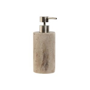 Soap Dispenser Home ESPRIT Cream Silver Resin Polyethylene Marble 7 x 7 x 17,5 cm