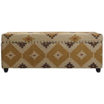 Chest Home ESPRIT Beige Mustard Cotton 120 x 40 x 45 cm