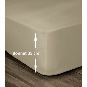 Drap housse Lovely Home Beige 180 x 200 180 x 200 cm