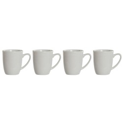 Ensemble de 4 mugs DKD Home Decor Blanc Porcelaine 330 ml 12 x 10 x 9 cm