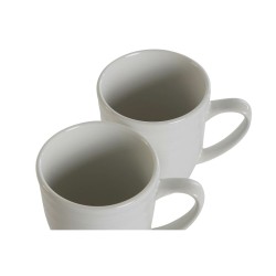 Ensemble de 4 mugs DKD Home Decor Blanc Porcelaine 330 ml 12 x 10 x 9 cm