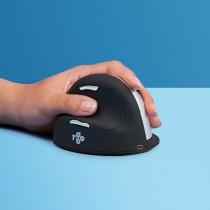 Souris Optique Ergonomique R-Go RGOHELELAWL Noir