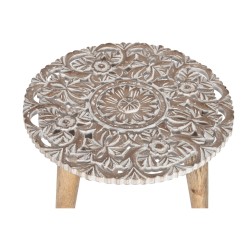 Jeu de 2 tables Home ESPRIT Blanc Naturel 45 x 45 x 45 cm