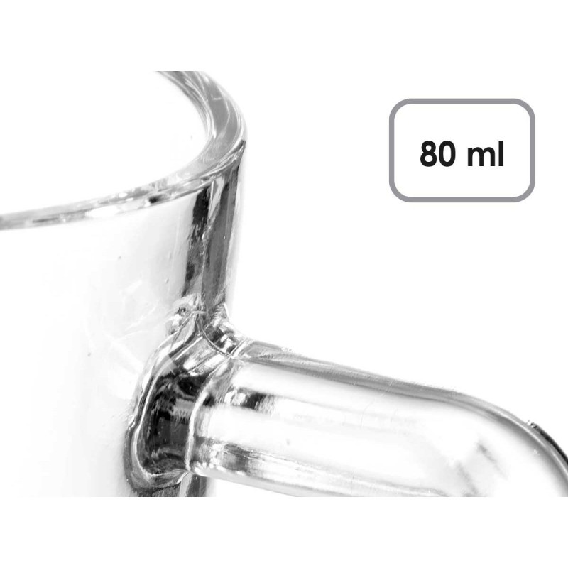 Ensemble de tasses à café Vivalto RYG2046 Transparent verre 80 ml (24 Unités)