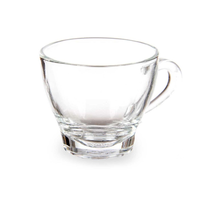 Piece Coffee Cup Set Vivalto RYG6073 Transparent Glass 80 ml (24 Units)