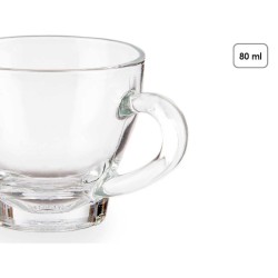 Ensemble de tasses à café Vivalto RYG6073 Transparent verre 80 ml (24 Unités)