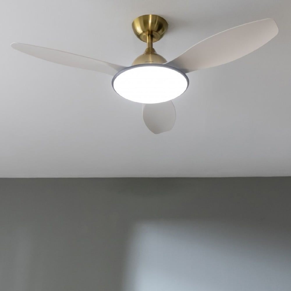 Ventilateur de Plafond avec Lumière Cecotec EnergySilence 4800 Blanc Doré 36 W