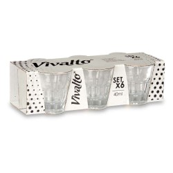 Set of Shot Glasses Vivalto RYG6074 Transparent Glass 40 ml (24 Units)