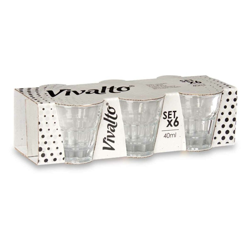 Set of Shot Glasses Vivalto RYG6074 Transparent Glass 40 ml (24 Units)