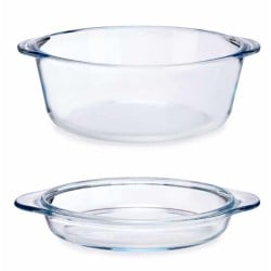 Casserole avec Couvercle Transparent Verre Borosilicaté 2,1 L (4 Unités)