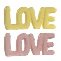 Figurine Décorative Home ESPRIT LOVE Jaune Rose Enfant 24 X 2,5 X 10 cm (2 Unités)