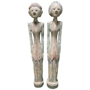 Decorative Figure Home ESPRIT 35 x 15 x 102 cm (2 Pieces)