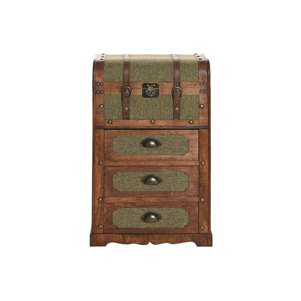 Chest of drawers Home ESPRIT Green Multicolour Tropical 45 x 35 x 71,5 cm