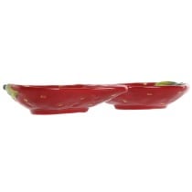 Snack tray Home ESPRIT Red Modern 26 x 12,5 x 3,5 cm