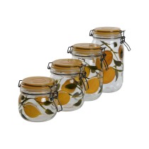 4 Tubs Home ESPRIT Yellow Crystal Iron 1,5 L 4 Pieces