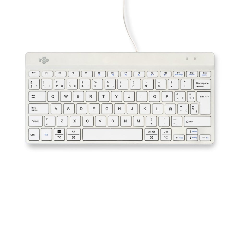 Clavier R-Go RGOCOESWDWH Blanc Espagnol Qwerty