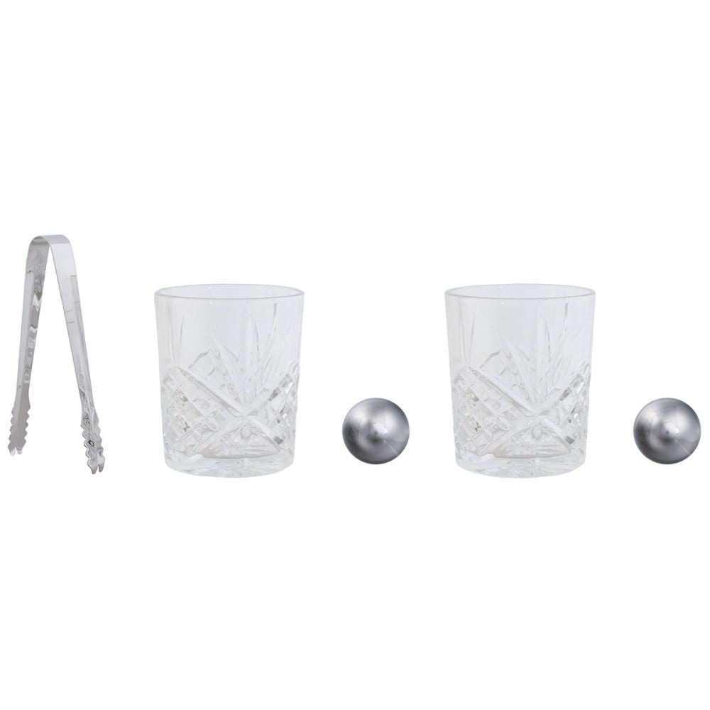 Set de Whisky Home ESPRIT Naturel Bambou Verre