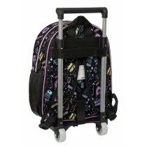 School Rucksack with Wheels Monster High Black 28 x 34 x 10 cm