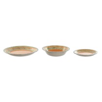 Tableware Home ESPRIT Orange Stoneware 27 x 27 x 2 cm 18 Pieces