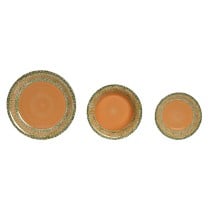 Tableware Home ESPRIT Orange Stoneware 27 x 27 x 2 cm 18 Pieces