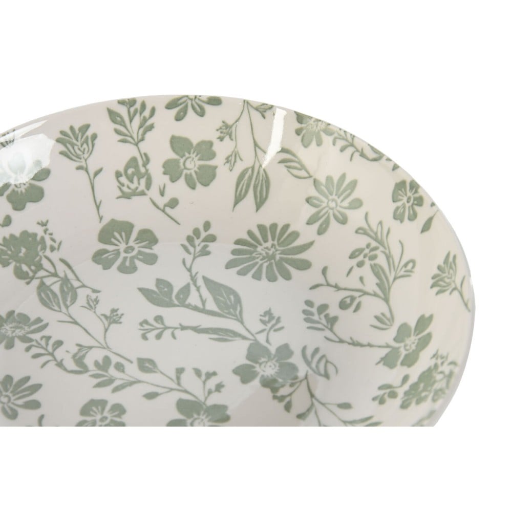 Service de Vaisselle Home ESPRIT Blanc Vert Porcelaine Floral 27 x 27 x 2 cm 18 Pièces