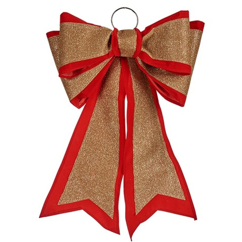 Schleife Weihnachtsschmuck 40 x 60 cm Rot Gold PVC (6 Stück)