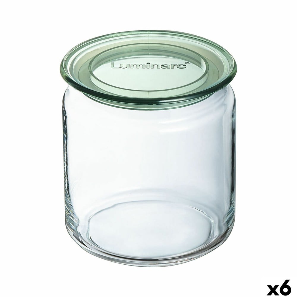 Bocal Luminarc Pure Jar Vert verre 750 ml (6 Unités)