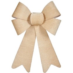 Schleife Weihnachtsschmuck Beige PVC 16 x 24 x 4 cm (12 Stück)