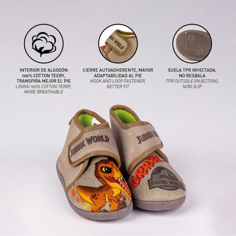 Chaussons Jurassic Park Marron