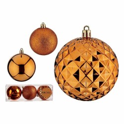 Weihnachtskugeln-Set Orange PVC Ø 8 cm (12 Stück)