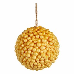 Christmas Bauble Yellow Plastic 8 x 8 x 8 cm (24 Units)