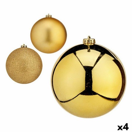 Weihnachtskugeln-Set Gold Kunststoff Ø 15 cm (4 Stück)