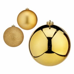 Weihnachtskugeln-Set Gold Kunststoff Ø 15 cm (4 Stück)