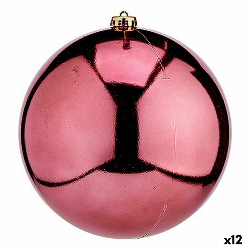 Boule de Noël Rose Plastique 20 x 31 x 20 cm (12 Unités)