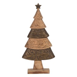 Weihnachtsschmuck Braun Mango-Holz Weihnachtsbaum 32 x 9 x 65,5 cm